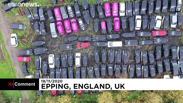 London black cabs lie in 'taxi graveyard' amid COVID-19 lockdown