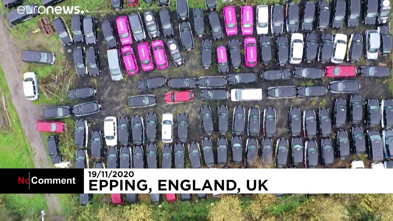 London black cabs lie in 'taxi graveyard' amid COVID-19 lockdown