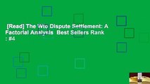 [Read] The Wto Dispute Settlement: A Factorial Analysis  Best Sellers Rank : #4