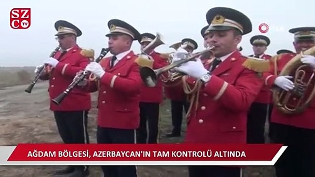 Azerbaycan ordusu, Ağdam'a Azerbaycan bayrağı dikti