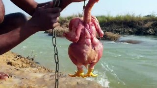 Unbelievable Fishing Technique_Best Underground Catfish Come Out With Big Chicke