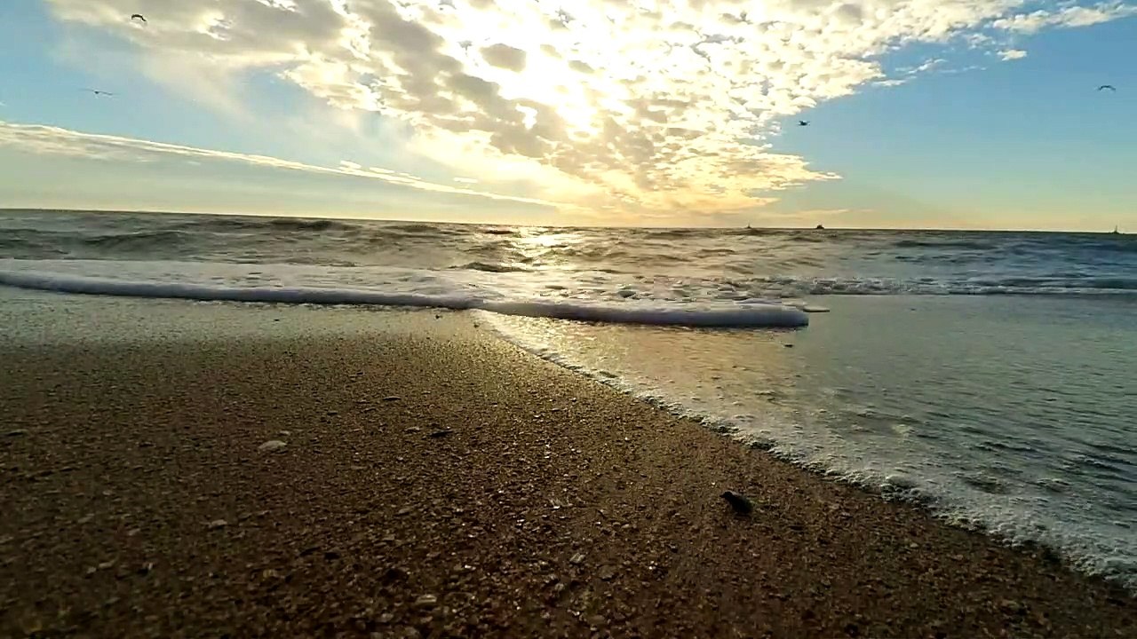 Sea waves coming to the beach ground viewnatural beautiful royalty Free Stock no copyright video Free for commercial use dron dron aerial view