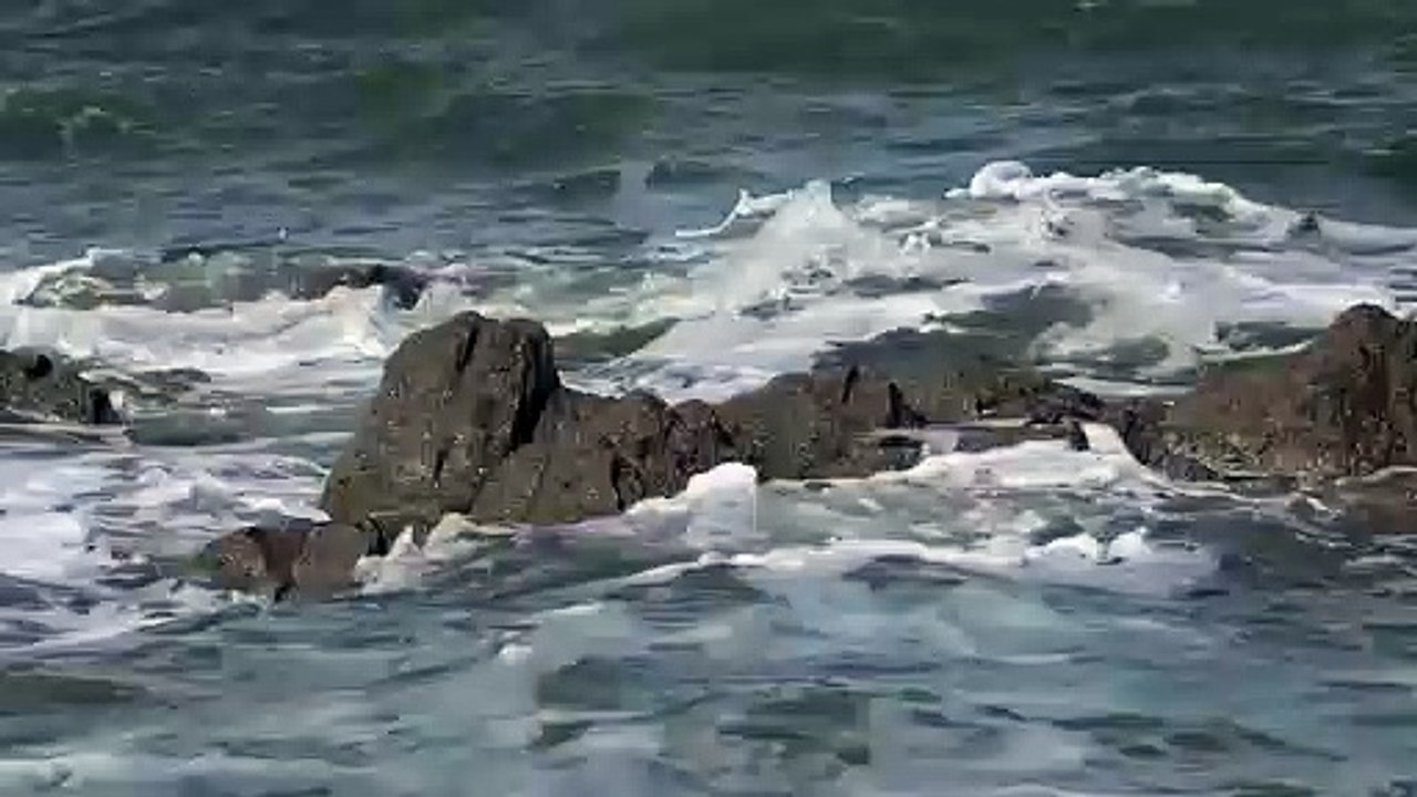 Sea Waves Rocksnatural beautiful royalty Free Stock no copyright video Free for commercial use dron dron aerial view