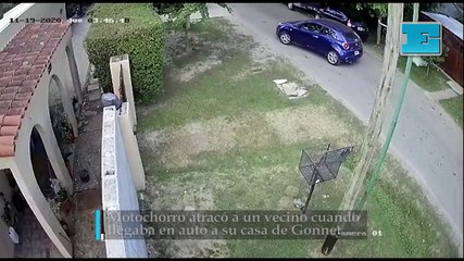Motochorro atracó a un vecino cuando llegaba en auto a su casa de Gonnet