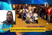 Defensoría: no quedan personas reportadas como desaparecidas tras protestas
