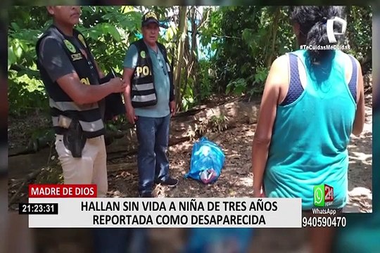 Madre de Dios: hallan cuerpo sin vida de niña de 3 años en el distrito de Inambari