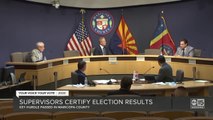 Maricopa County Board of Supervisors certify election results