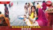 chhath puja video story, devotees argh of surya