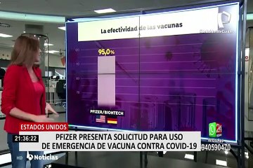 COVID-19: Pfizer solicitará autorización para comercializar su vacuna en EEUU