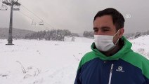KARS - Cıbıltepe Kayak Merkezi'nde kar kalınlığı 15 santimetreye ulaştı
