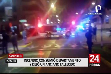 San Isidro: un adulto mayor falleció tras incendiarse su departamento