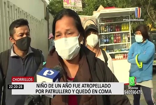 Chorrillos: Niño de un año quedó en coma tras ser atropellado por patrullero policial