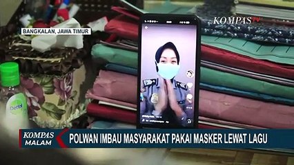 Kreatif! Polwan Ini Ajak Pakai Masker Lewat Lagu