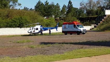 Padre que teve traumatismo craniano é trazido a Cascavel com apoio do aeromédico