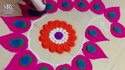 Diwali Rangoli design basic - simple rangoli for diwali