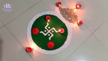 Diwali Rangoli Basic || Diwali special rangoli - Colour ful rangoli design