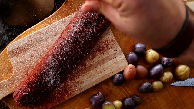 Flame Roasted Wild Elk Tenderloin with New Potatoes with The Outdoors Chef