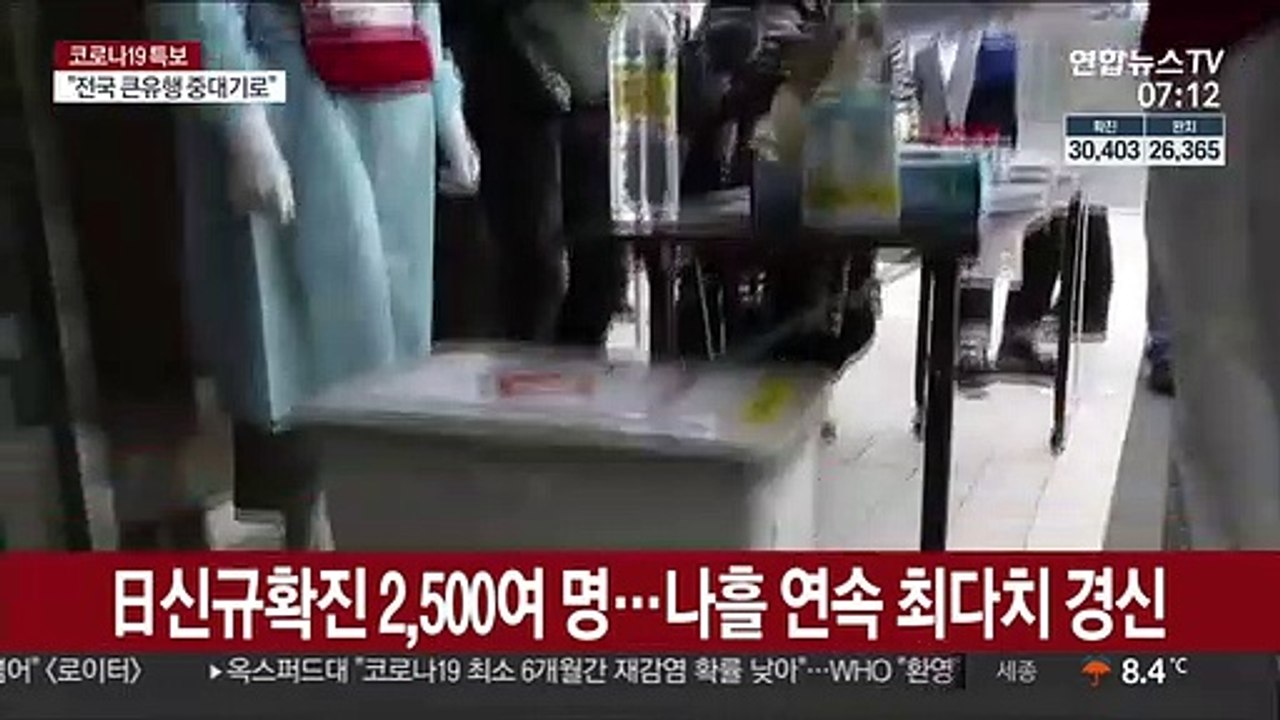 日신규확진 2,500여 명…나흘 연속 최다치 경신
