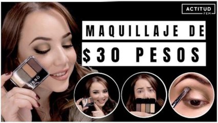 Maquillaje navideño en tonos verdes por menos de $30 pesos