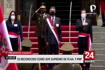 Presidente Sagasti es reconocido como jefe supremo de las FFAA y la PNP