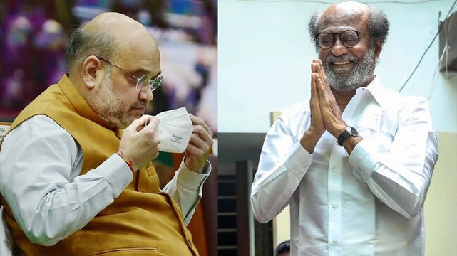 Amit Shah discusses Rajinikanth factor with RSS ideologue Gurumurthy in Chennai