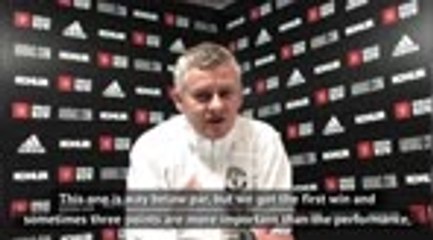 Solskjaer happy with three points in 'below par' United win