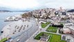 Sokak kısıtlaması sonrası sessizliğe bürünen Üsküdar ve Kadıköy Meydanı havadan görüntülendi
