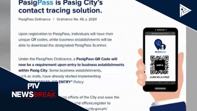 PasigPass , isinusulong para sa mas mabilis at mas ligtas na contact tracing sa Pasig City
