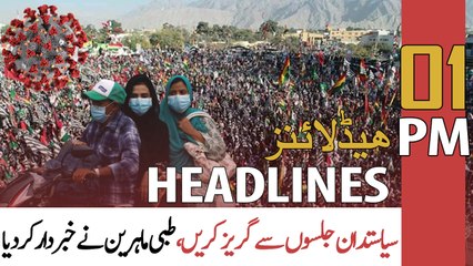 ARY NEWS HEADLINES | 01 PM | 22nd NOVEMBER 2020