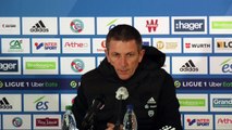 Thierry Laurey en conférence de presse avant Montpellier - Strasbourg