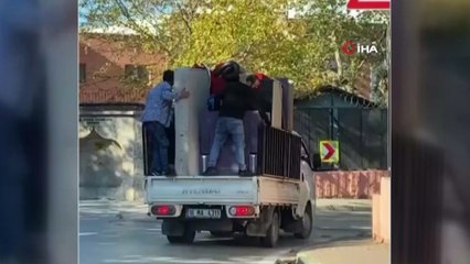 Kamyonet kasasında tehlikeli eşya taşıma