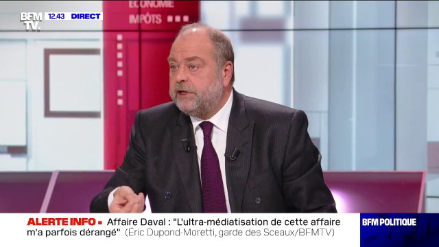 Éric Dupond-Moretti sur l'affaire des fadettes: La Haute autorité pour la transparence de la vie publique a dit qu'il n'y avait aucun risque de conflit d'intérêt