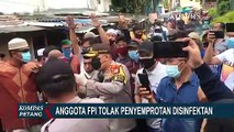 Berbaris Tutup Akses Jalan, Anggota FPI Tolak Penyemprotan Disinfektan di Petamburan