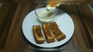Garlic Bread Toast, Domino's Style, Garlic Bread with Cheese Dip, Garlic Bread Toast Recipe,