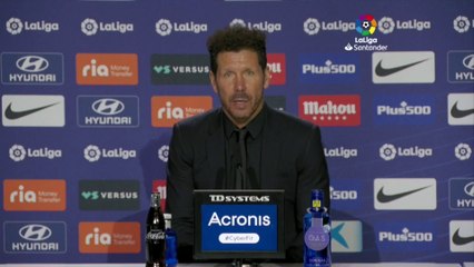 Simeone: "El grupo está muy bien y eso nos da ilusión para trabajar"