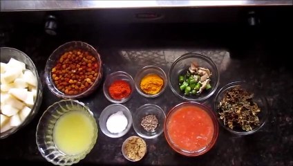 HOW TO MAKE AALOO AUR KALE CHANE | Nirmal Bhoj