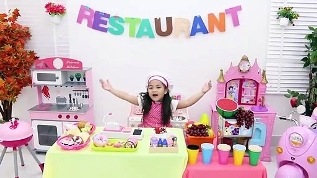 Kids Restaurant Kitchen Toy - Fun Café Food Toys Story for Kids - kids videos