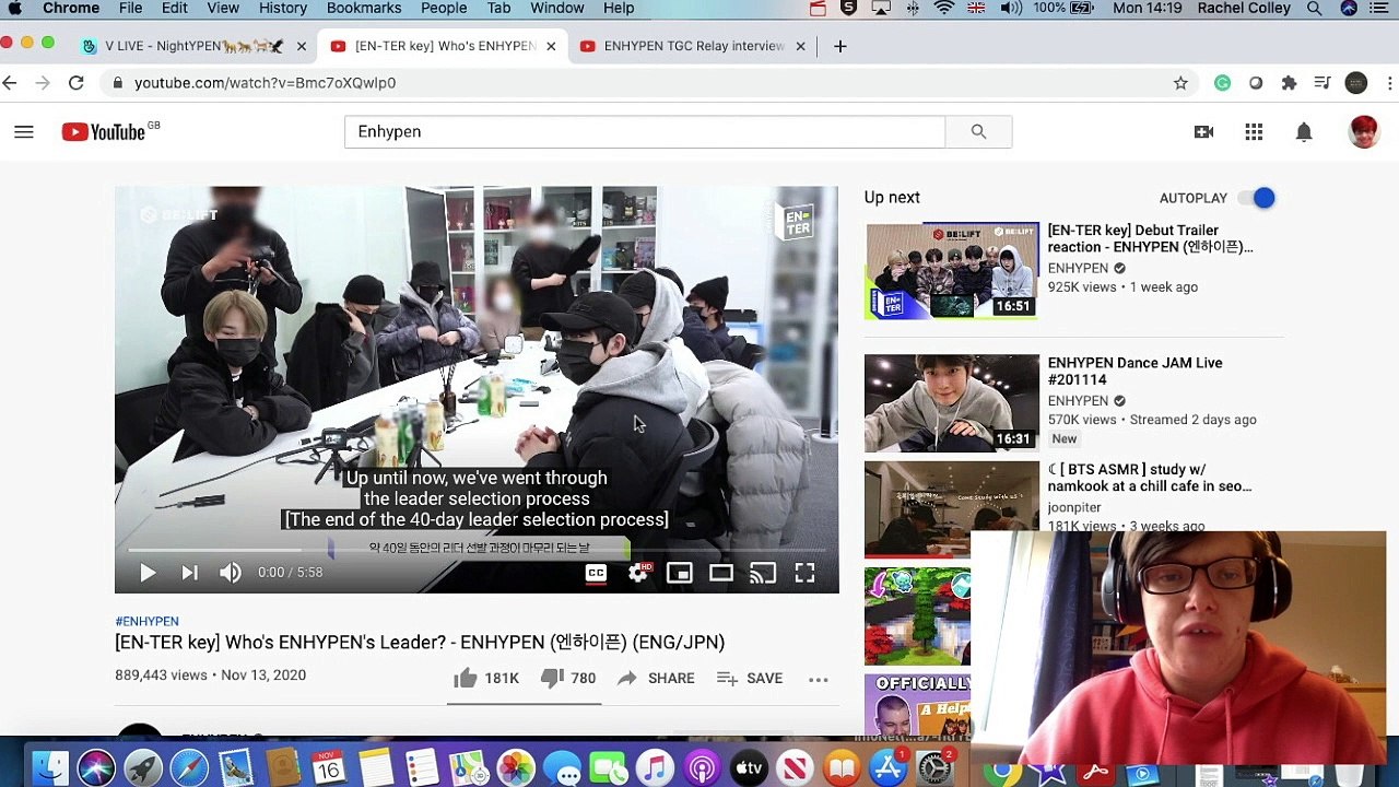 REACTION | ENHYPEN'S EIGHTH VLIVE LIVESTREAM, EN-TER KEY SERIES WHO'S ENHYPEN'S LEADER? & ENHYPEN INTERVIEW