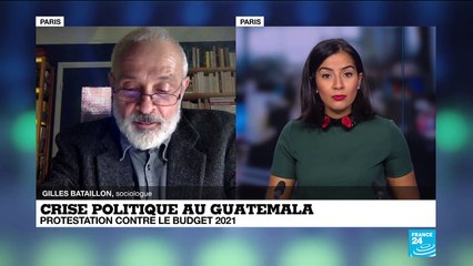 Crise politique au Guatemala : manifestation aux abords du parlement