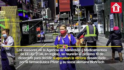 Vacuna podría empezar a administrarse el 12 de diciembre en Estados Unidos