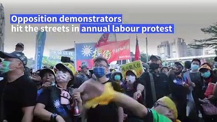 Protest in Taiwan over US pork imports