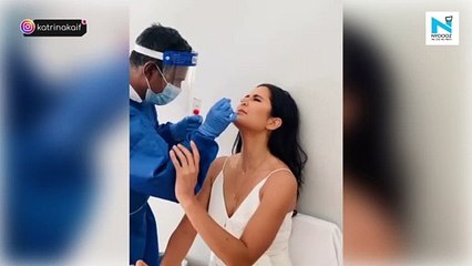 WATCH: Katrina Kaif gets tested for Covid 19 before shoot