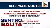 U-turn slots malapit sa Oliveros drive at Balintawak Market sa EDSA, isinara na