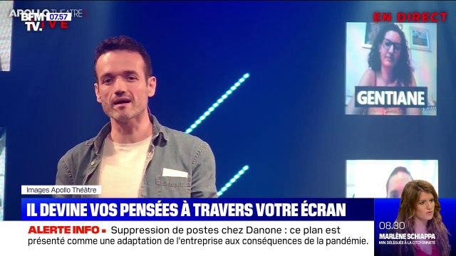 Le mentaliste Fabien Olicard donnait dimanche un spectacle par écrans interposés