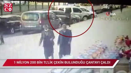 İçinde 1 milyon 200 bin liralık çekin bulunduğu çantayı çalıp kayıplara karıştılar