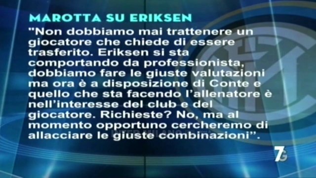 MAROTTA SU ERIKSEN: NON TRATTENIAMO CHI CHIEDE DI ANDARE VIA, PER ORA NON CI SONO OFFERTE.