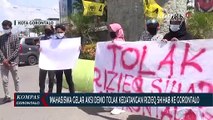 Mahasiswa Gelar Aksi Demo Tolak Kedatangan Rizieq Shihab Ke Gorontalo