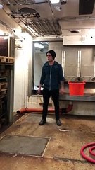 Fisherman Defies Gravity While Jumping on Board Boat