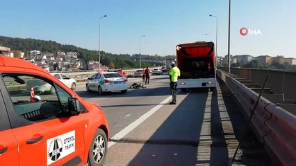 TEM’de feci kaza...Otomobilinden indi, tırın altında kalarak feci şekilde can verdi