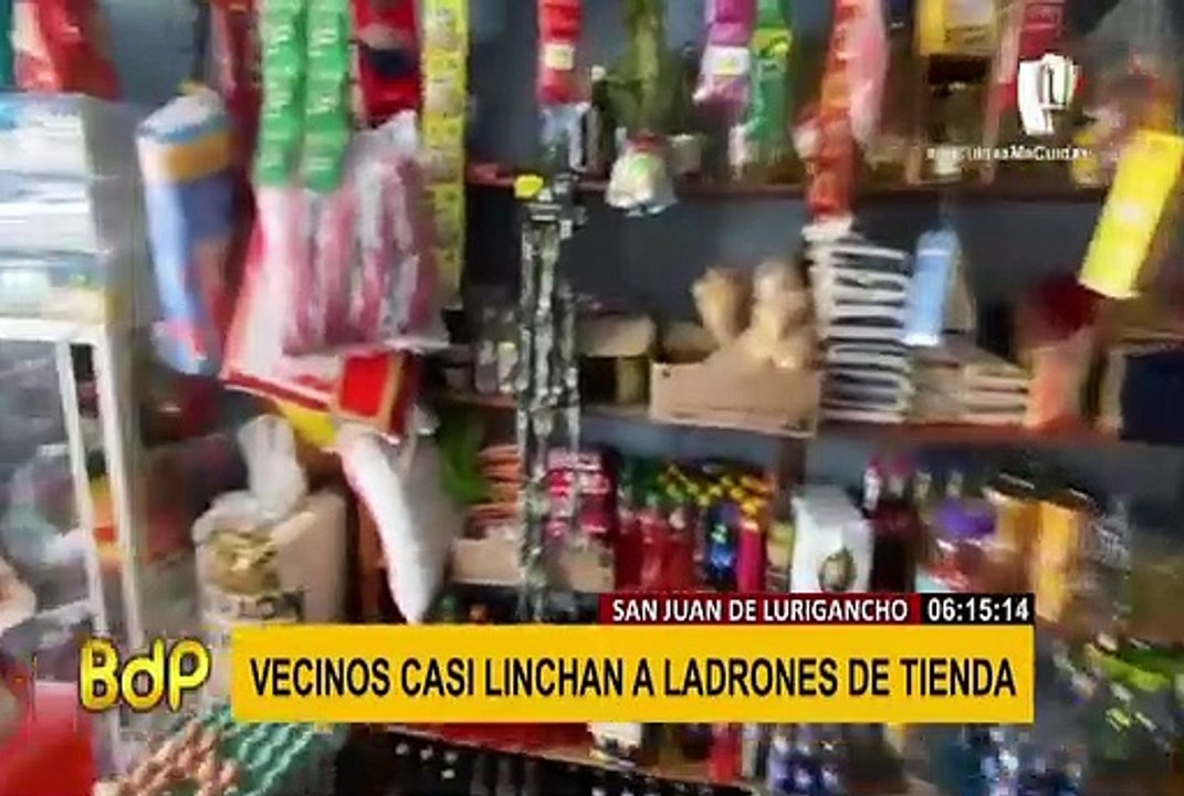 SJL: vecinos casi linchan a ladrones tras robar productos de una bodega
